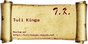 Tuli Kinga névjegykártya